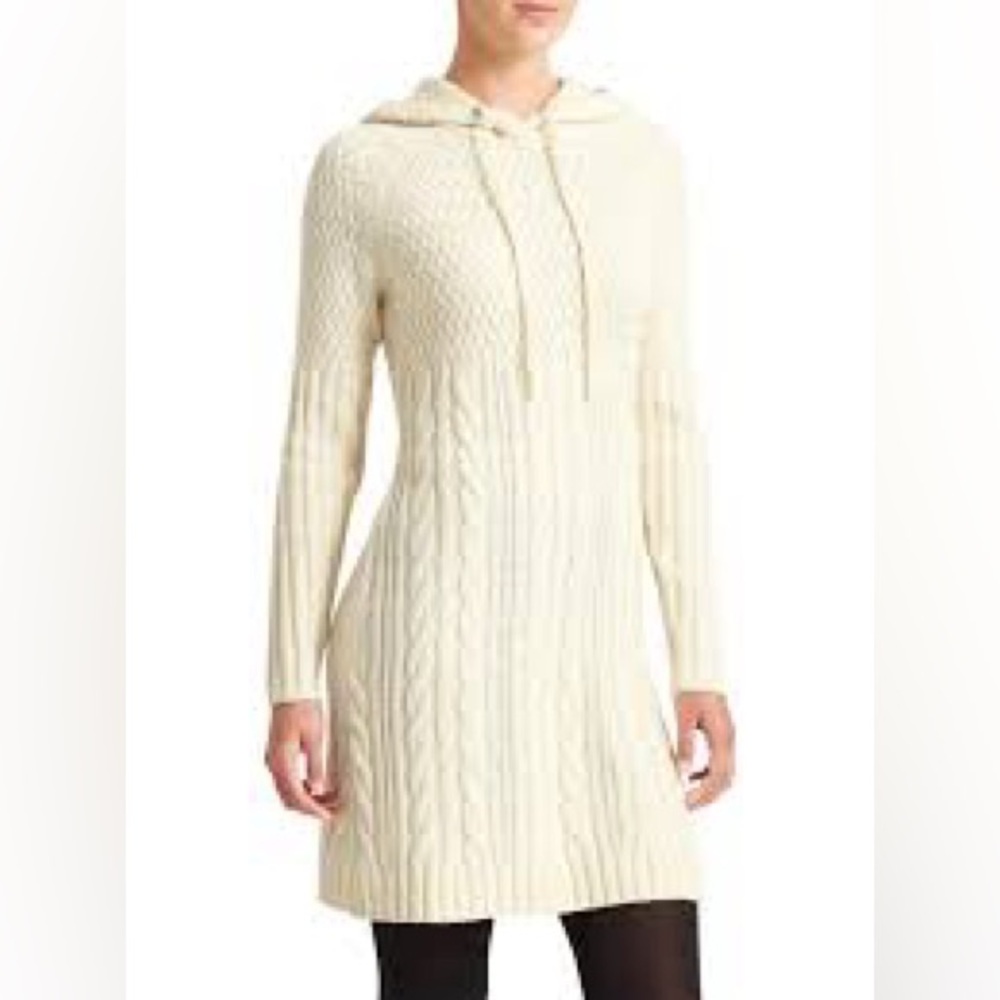 Athleta Cream Long Sleeve Dress